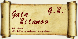 Gala Milanov vizit kartica